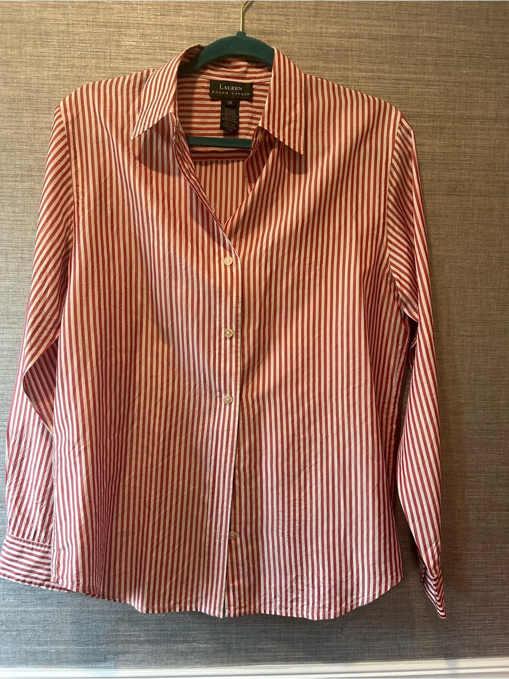 Lauren Ralph Lauren Red & White Striped Women’s Shirt